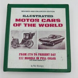 Motor Cars of the World 1770 to 1971 RARE Green Hardcover Book By Piet Olyslager